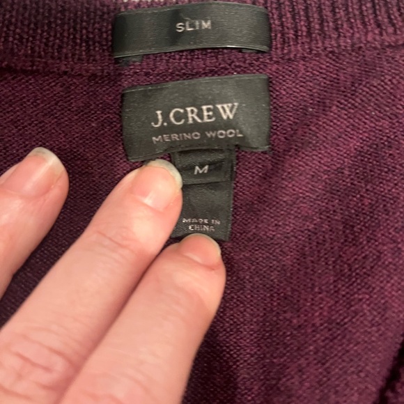 J. Crew Men's Merino Wool Slim V-Neck Sweater M - Picture 2 of 5